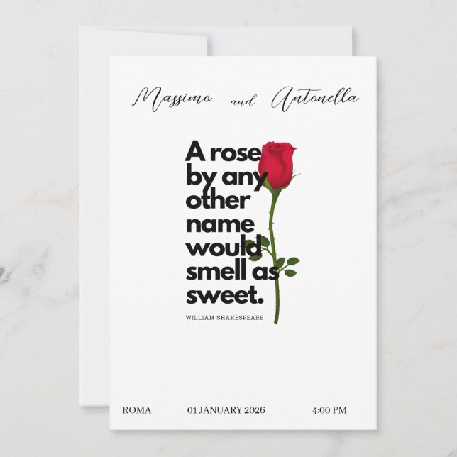 INBJUDAN MED POESI AV WILLIAM SHAKESPEARE (Framsida)