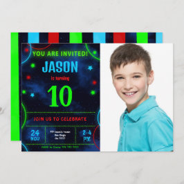 Inbjudan med pojkfoton