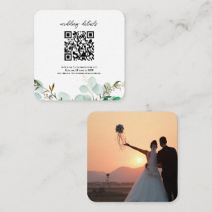 Inbjudan med QR-kod Foto RSVP Inklusive Greenery