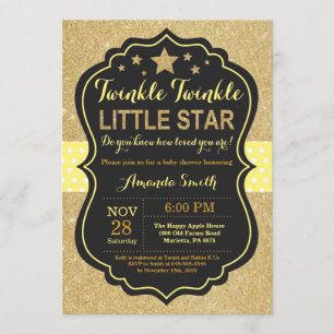 Inbjudan med Twinkle Twinkle Little Star Baby Show