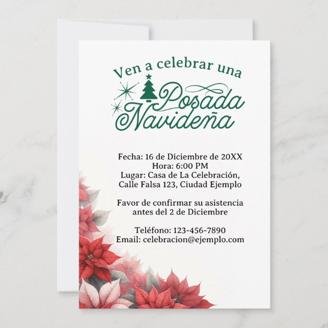 Inbjudan Mexikansk Posada Julfirande (Framsida)