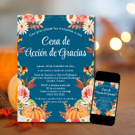 Inbjudan Middag Blå Kålrotskal Thanksgiving