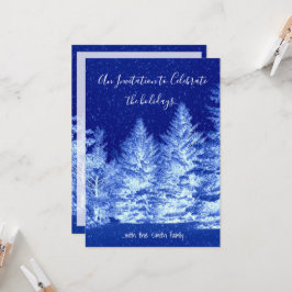 Inbjudan Neon Blue Julgran