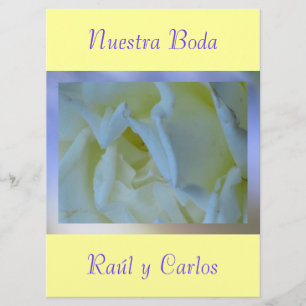 Inbjudan - Nuestra Boda - Amarilla y Azul