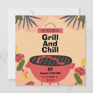 Inbjudan och meddelanden om grill och kyla
