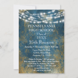 Inbjudan om återförening av skolklass i Blue Guld