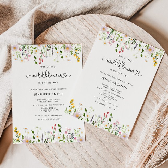 Inbjudan om barnsköljning av Wildblomma (Skapare uppladdad)