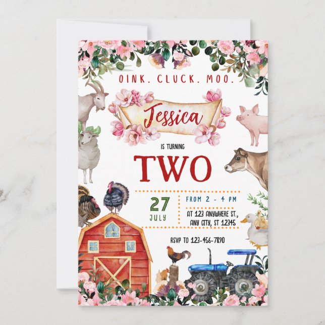 Inbjudan om djurfödelsedag för jordbrukare (Framsida)