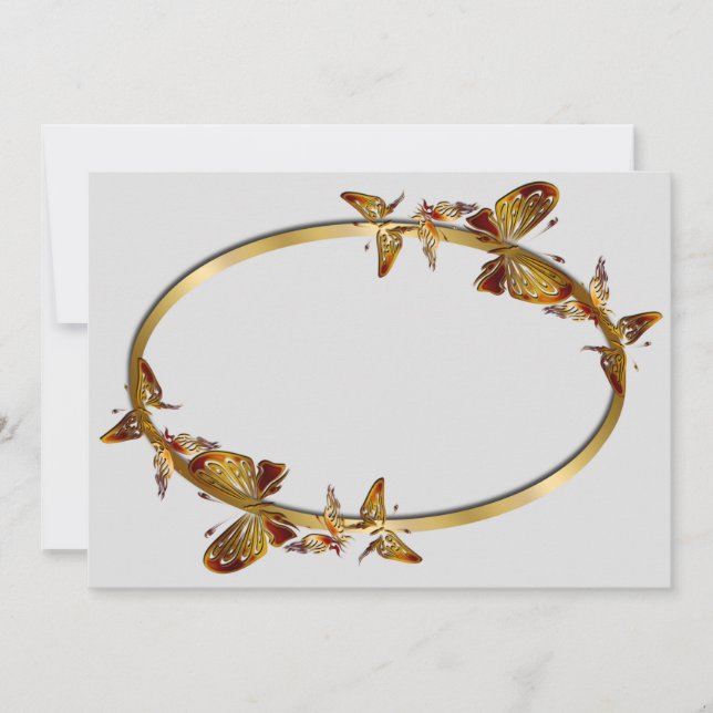 Inbjudan om guldfjärilar (Framsida)