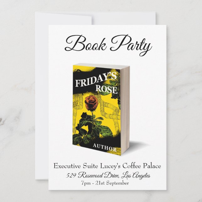 Inbjudan om lansering av lanseringen av Bok Party (Framsida)