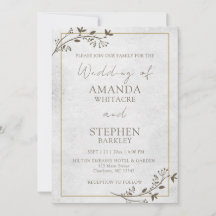 Inbjudan om minimalistiskt bröllop i budgetskript