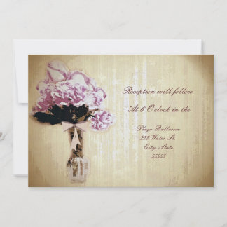 Inbjudan om mottagning av vintage Bouquet