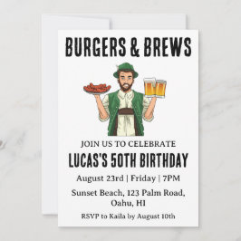 inbjudan om ölbak-födelsedagsår