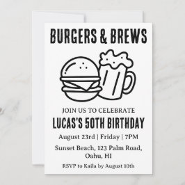 inbjudan om ölbak-födelsedagsår