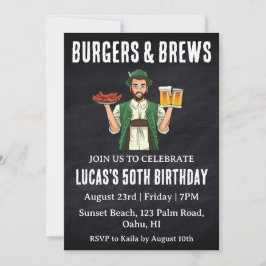 inbjudan om ölbak-födelsedagsår