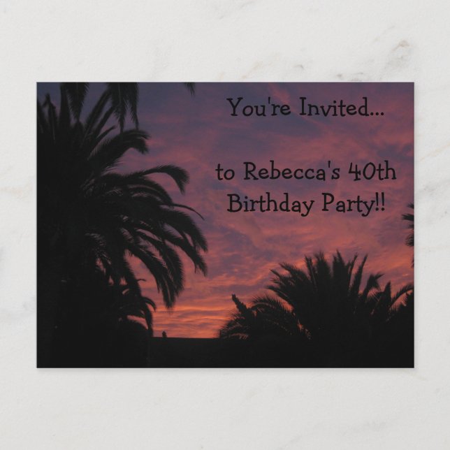 Inbjudan om ovalt vykort (Framsida)