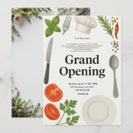 Inbjudan om stor öppning för restaurang