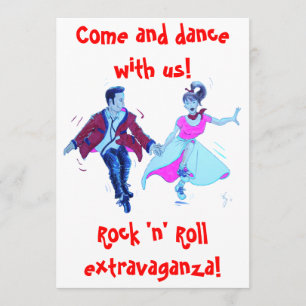 inbjudan om syning rock and roll-dans