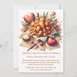 Inbjudan om torkad kyckling och potatis på alentin