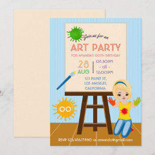 Inbjudan på födelsedagen i Art Party