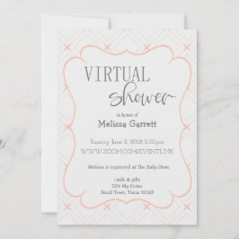 Inbjudan Pastel Peach och Cream Virtuell Shower