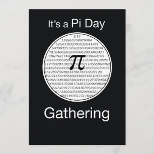 Inbjudan Pi Day Party Circle, Anpassade