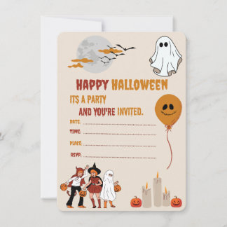 Inbjudan Retro Halloween fest