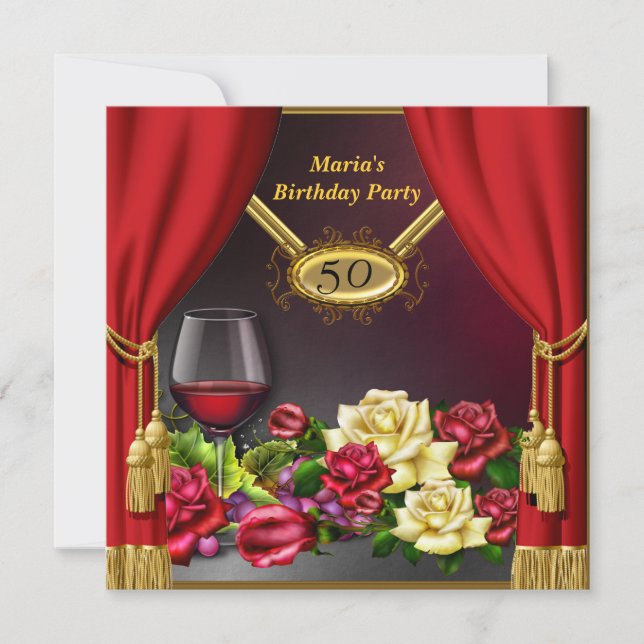 Inbjudan Röd ridå Inbjudan (Framsida)