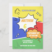 Inbjudan - Seriestil - Anpassa Namn Ålder