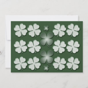 Inbjudan small mall - anpassningsbara shamrocks