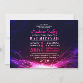 INBJUDAN STARS FUSCHIENS Bat mitzvah inbjudan