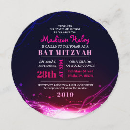 INBJUDAN STARS FUSCHIENS Bat mitzvah inbjudan