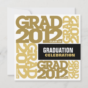 Inbjudan Studenten Firande 2012 Guld 3