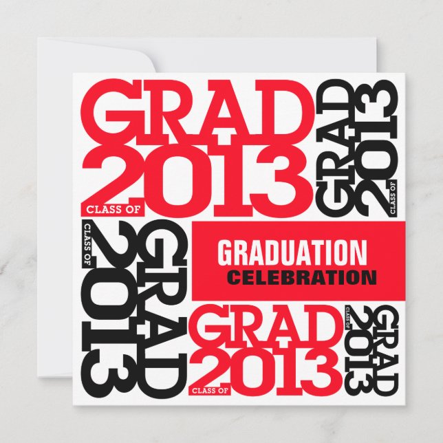 Inbjudan Studenten Firande 2013 Röd 1 (Framsida)