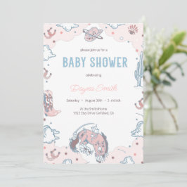 Inbjudan till С Rosa Rodeo Baby Shower