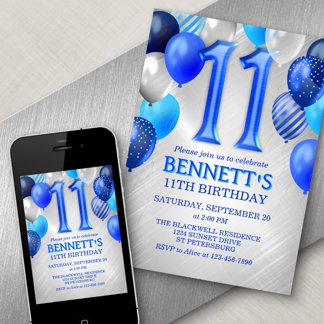 Inbjudan till 11-dagars Blue Birthday Boys (Skapare uppladdad)