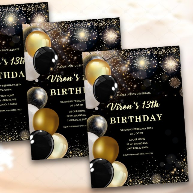 Inbjudan till 13:e födelsedagspojken (Skapare uppladdad)