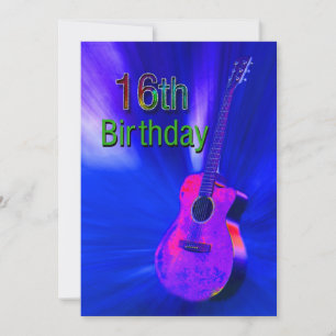 Inbjudan till 16-årsfest, Gitarr, Neonfärg