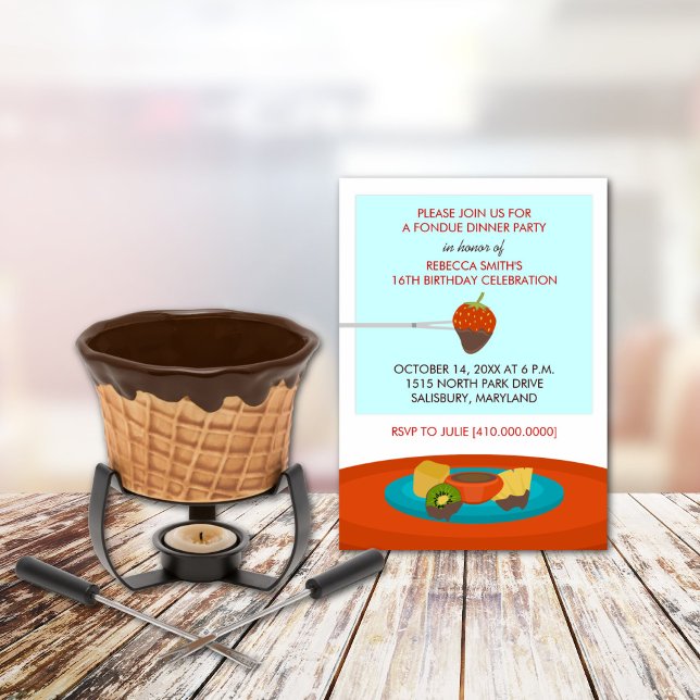 Inbjudan till 16:e födelsedag för middagsfester (Skapare uppladdad)