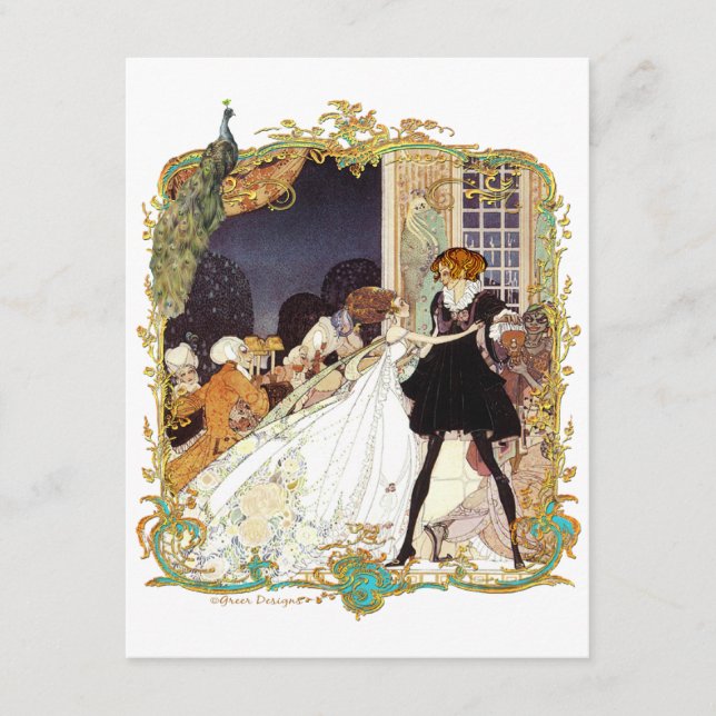 Inbjudan till 1700-tals bröllop/kostymbal (Framsida)