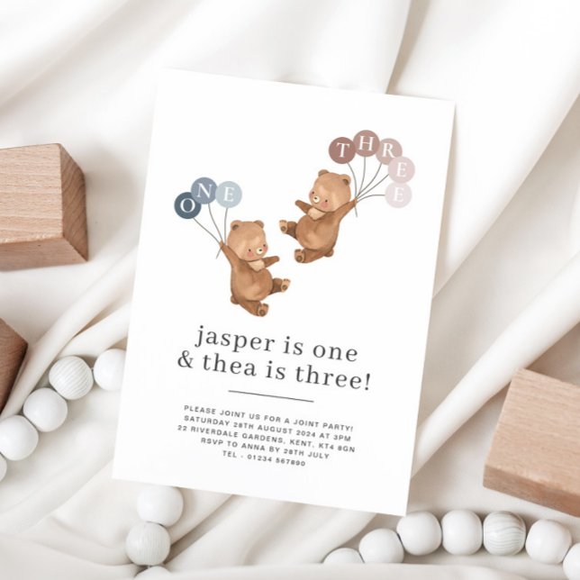 Inbjudan till 1:a och 3:e födelsedagsdagen (Skapare uppladdad)