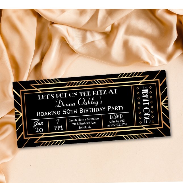 Inbjudan till 20-årsjubileum Party Biljett (Skapare uppladdad)