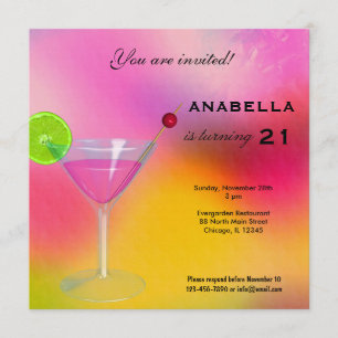 Inbjudan till 21:a Cocktail-klassificerade fåglar