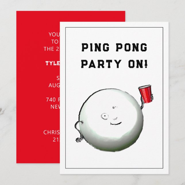 Inbjudan till 21:a födelsedagspartiet (Fram/baksida)