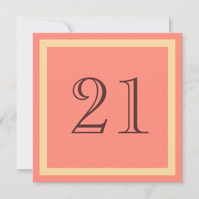 Inbjudan till 21:a födelsedagspartiet - Salmon Cor (Framsida)