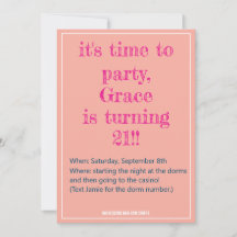 Inbjudan till 21-årsfirande med dåliga beslut