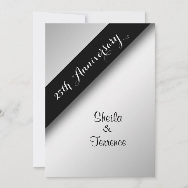 Inbjudan till 25-års bröllopsjubileum (Framsida)