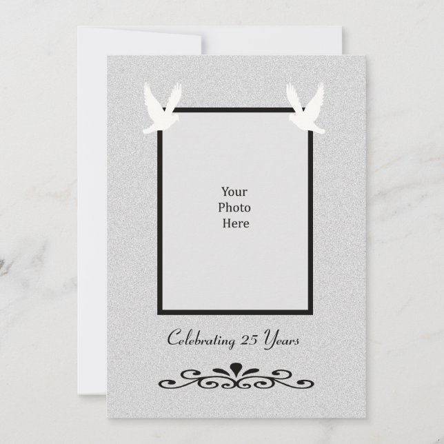 Inbjudan till 25-års silverbröllop (Framsida)