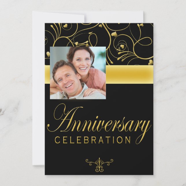 Inbjudan till 25-årsjubileumsfest med foto (Framsida)