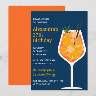 Inbjudan till 27-årsfirande Cocktail Elegant Marin